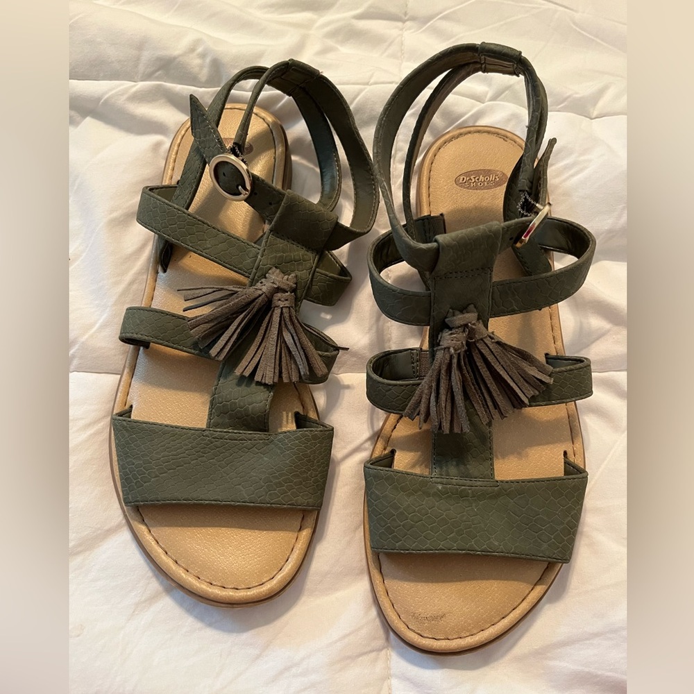 Dr Scholls Encore Green Gladiator Sandals 7M